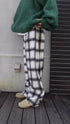 起毛チェックラフパンツ